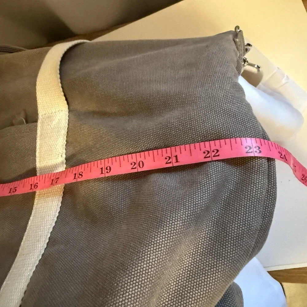 Lo & Sons Canvas Gray Zipper Travel Duffle Bag W/Shoes Compartment Weekender